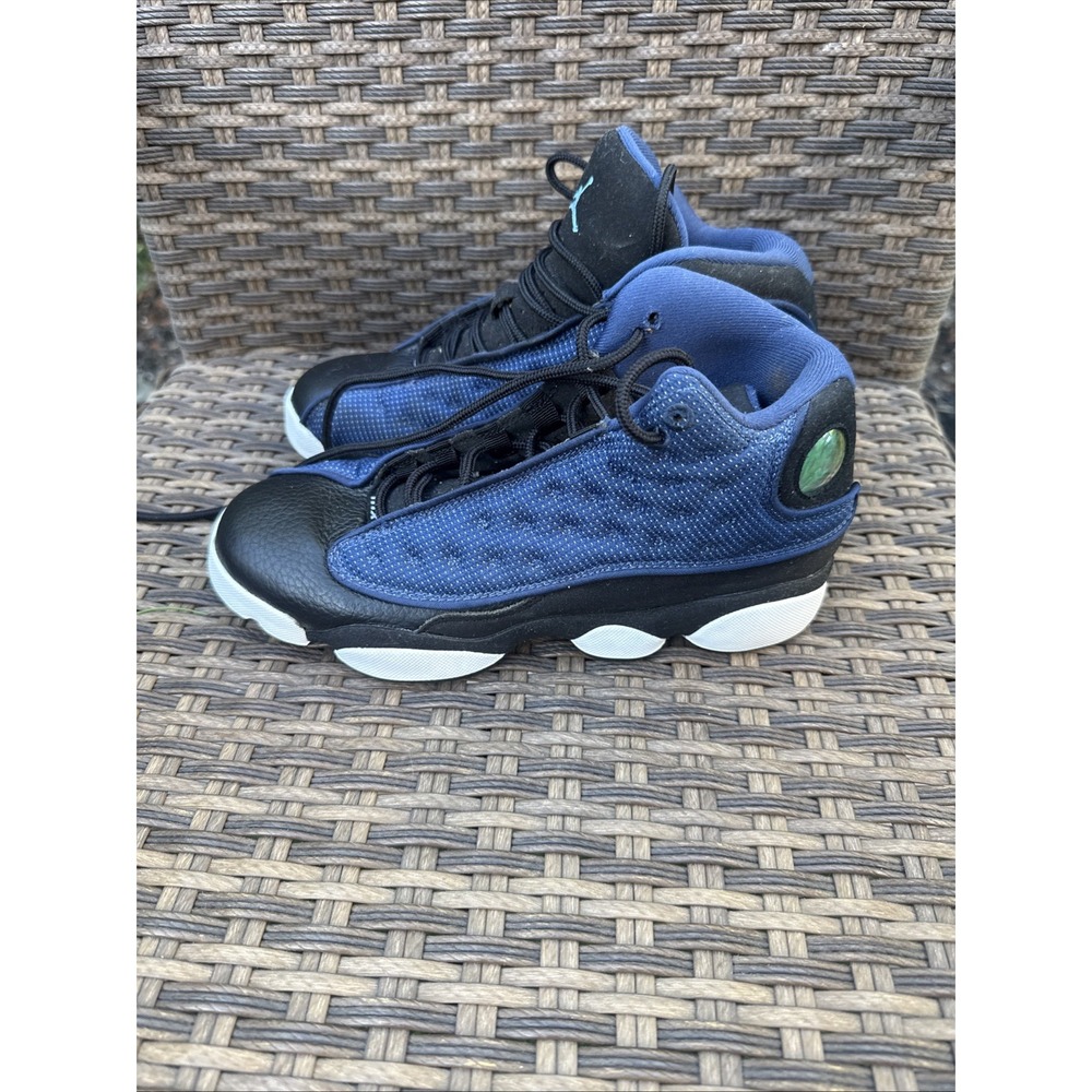 Jordan Air Jordan 13 Kids US 6Y Black/Blue/White Mid Top Leather 884129-400